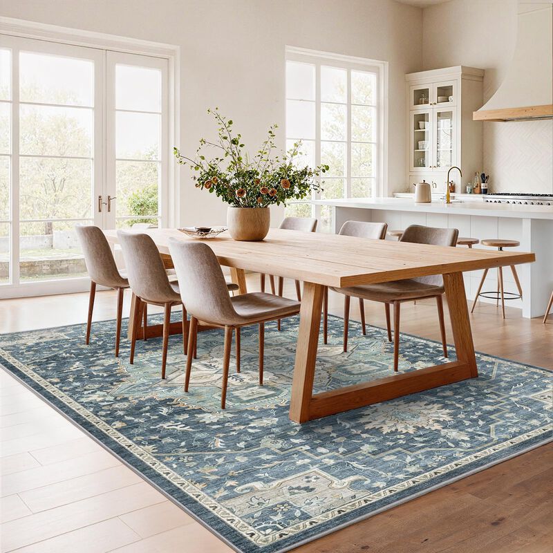 Alfombra Amada Homefurnishing 147x178 Cm Azul/a... image number null