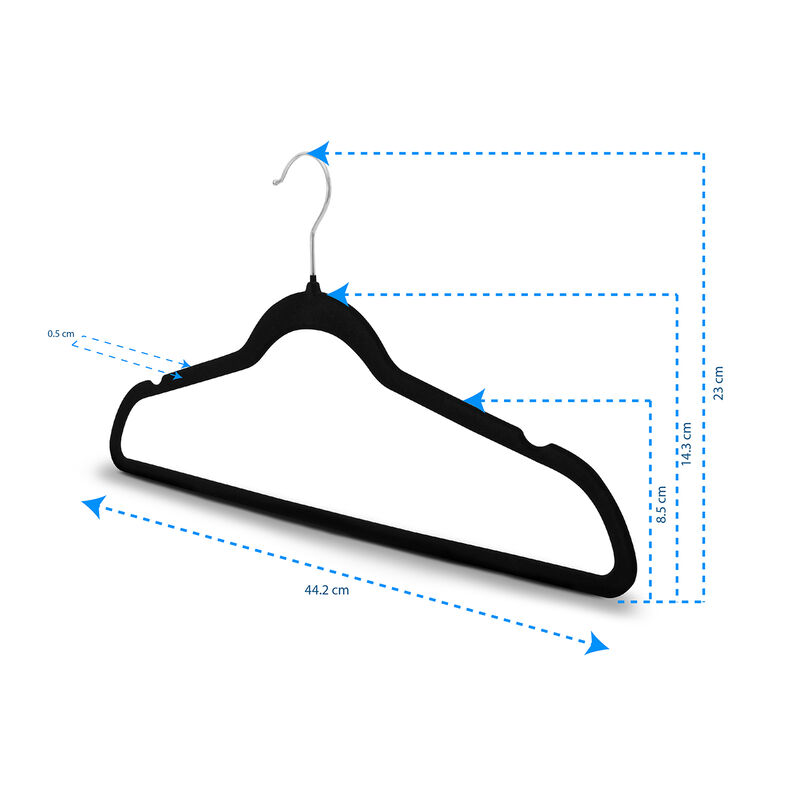 50 Ganchos De Terciopelo Para Ropa image number null