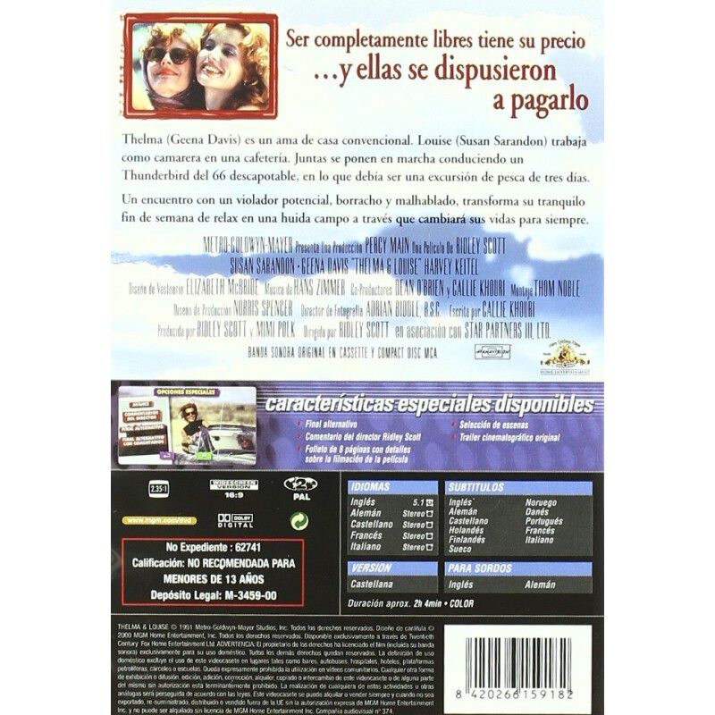Thelma Y Louise [dvd] (1991) image number null