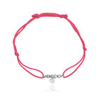 Pulsera Coraz&oacute;n Amore De Plata Con Hilo