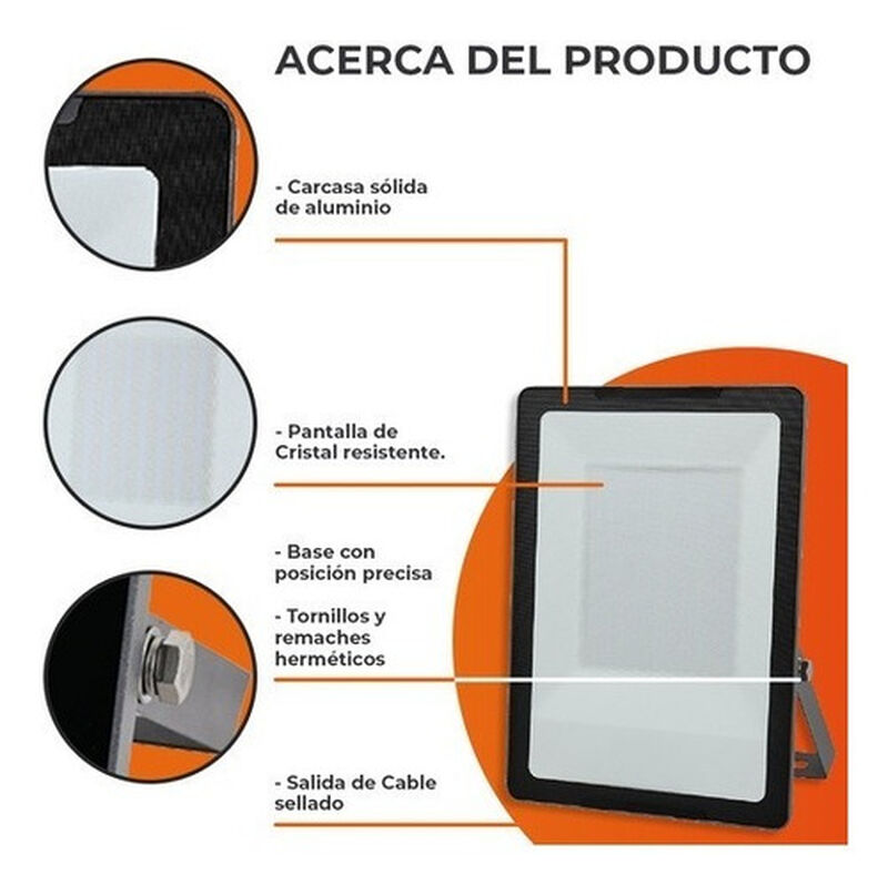 Reflector Led Exterior, 150 W, Luz Suave C&aacute;lida... image number null