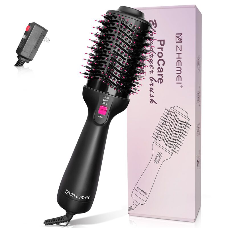 Cepillo Secador De Pelo Zm Zhemei 1300w 110v Ne... image number null