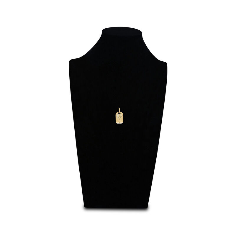 Medalla Rectangular Con Cristo Oro Amarillo 10k... image number null