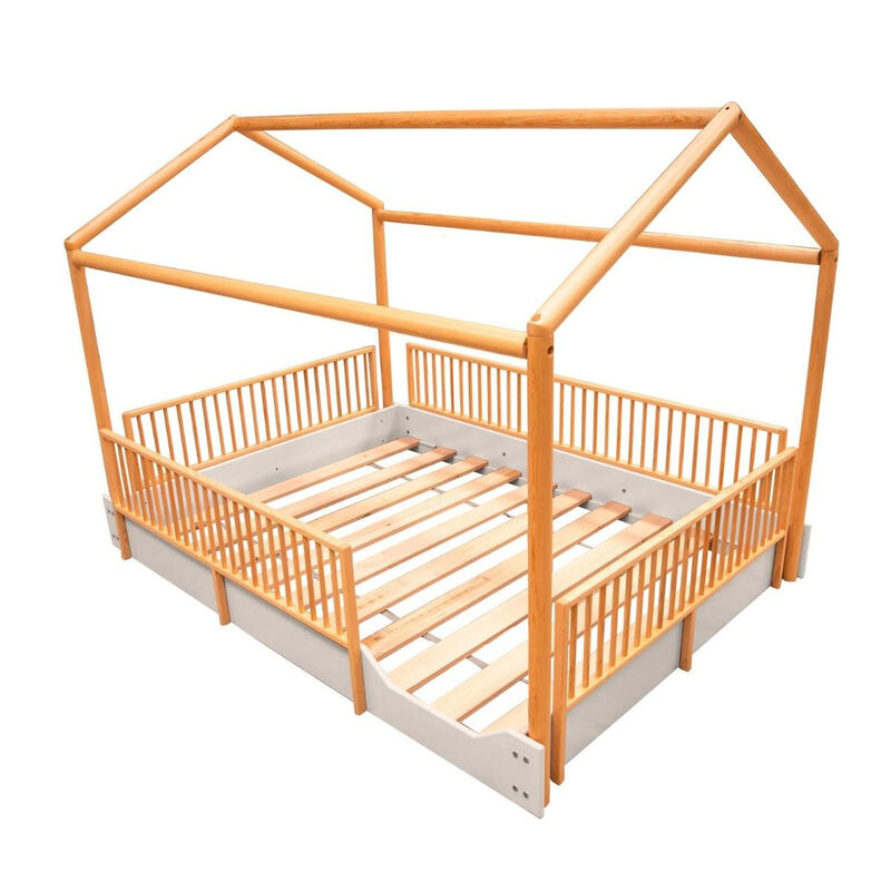 Matrimonial - Cama Casa Montessori de Madera Du... image number null