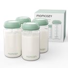 Biber&oacute;n Momcozy Natural De 300 Ml, Cuello Ancho, Sin Bpa, 4 Unidades