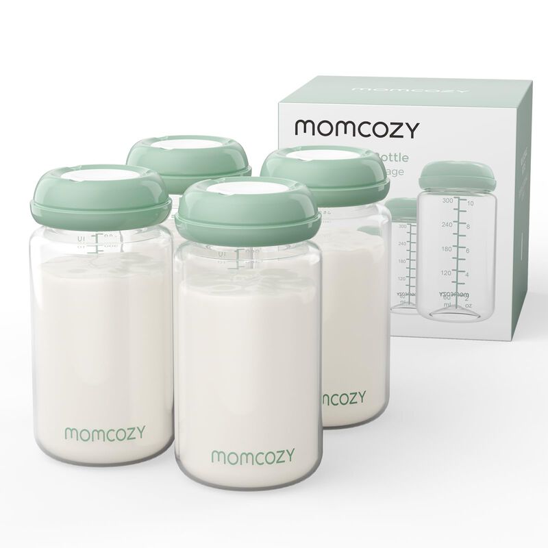Biber&oacute;n Momcozy Natural De 300 Ml, Cuello Ancho... image number null