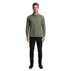 Atlo Camisa Lisa Manga Larga Olive Para Hombre