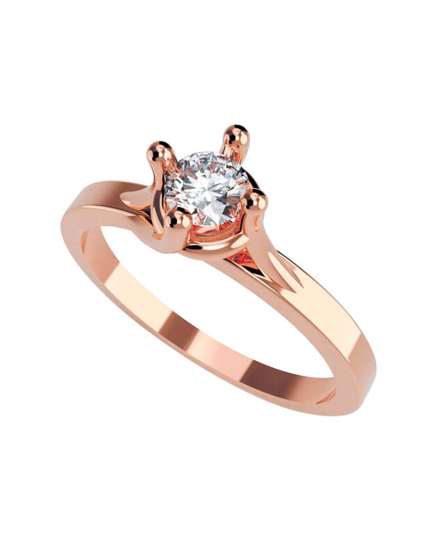 Anillo de Compromiso de 14K con Diamante de Lab... image number null