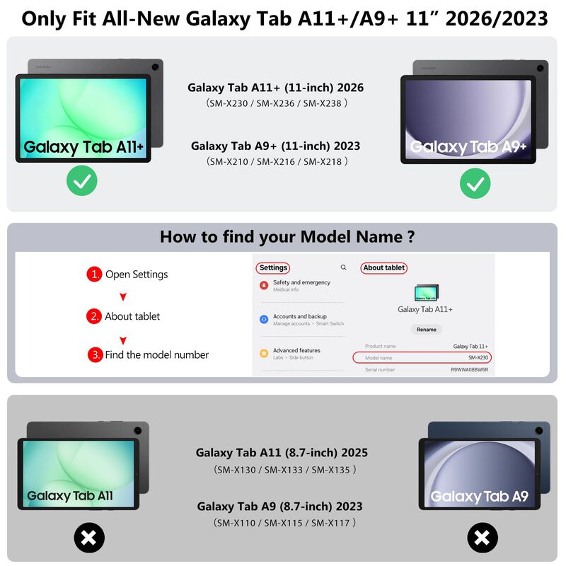 Funda Para Tablet Timovo Galaxy Tab A11+/a9+ De... image number null