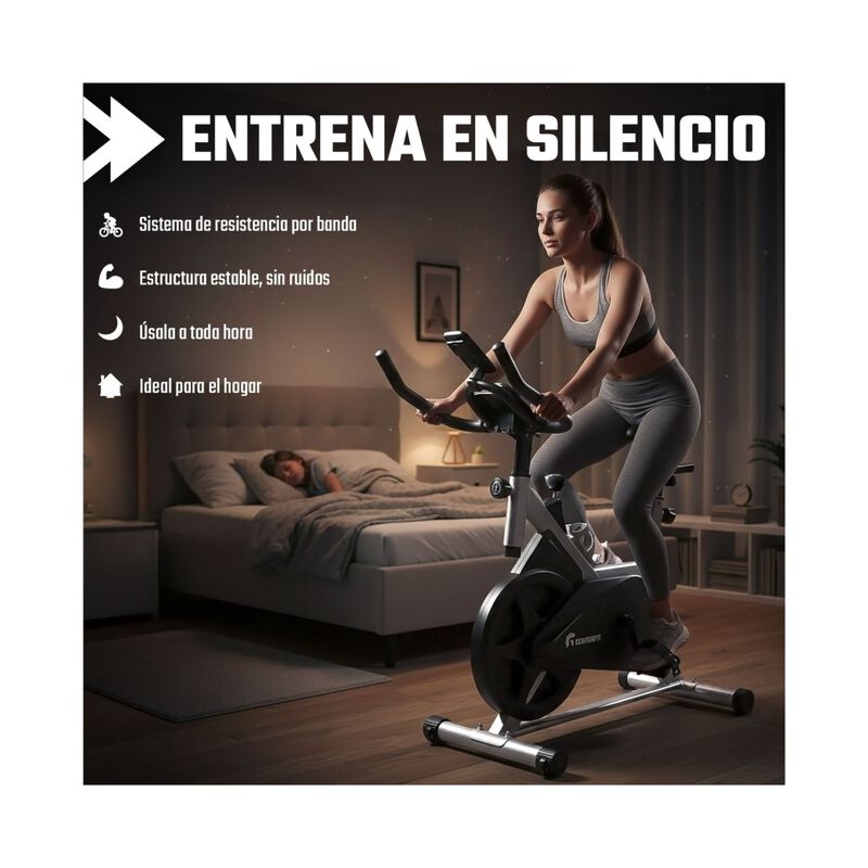 Bicicleta Fija Spinning Estatica 8kg Ejercicio ... image number null