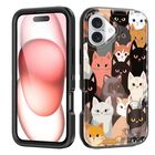 Funda BFUKVOU para iPhone 17 de 6,3 pulgadas con soporte y dise&ntilde;o de gatos