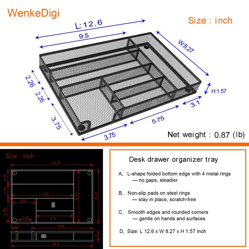 Organizador De Caj&oacute;n Wenkedigi 32x21x4 Cm 6 Com... image number null