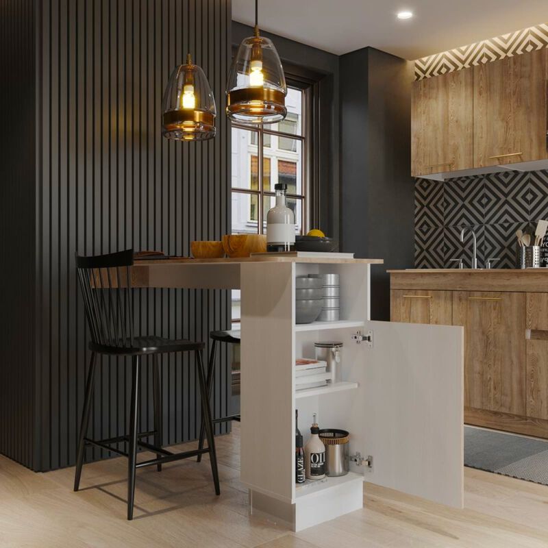 Barra  Desayunador Mila con Repisas Organizador... image number null