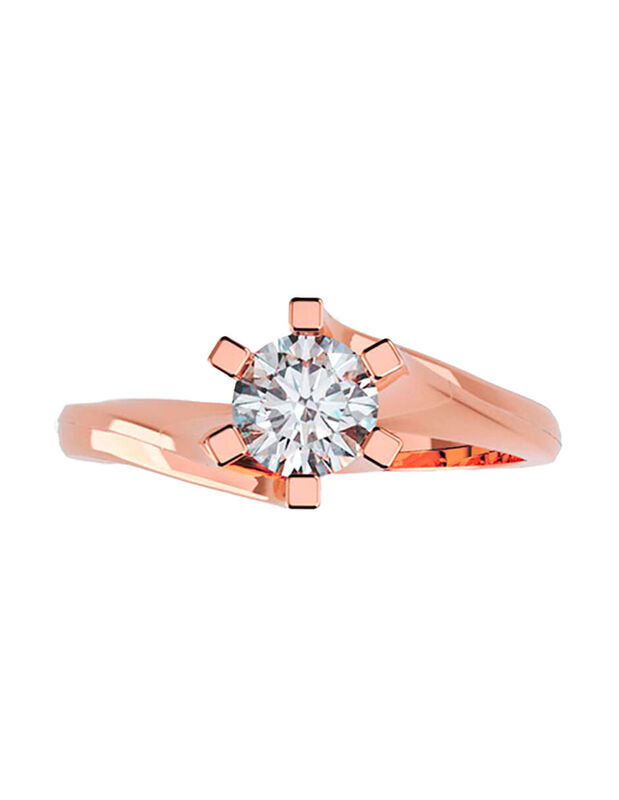 Anillo de Compromiso de 14K con Diamante de Lab... image number null