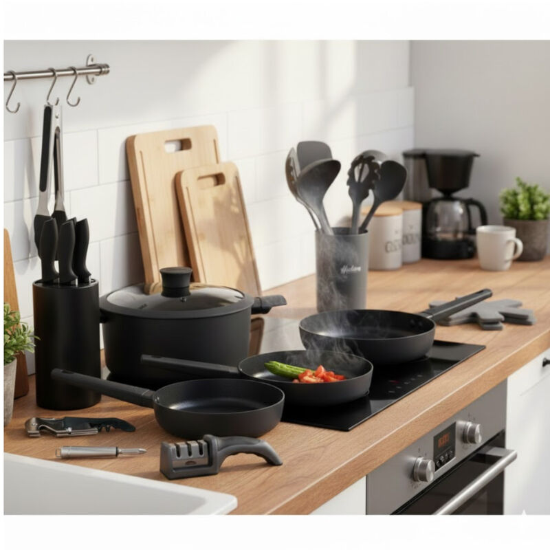 Bater&iacute;a HUDSON Mega Set Ollas Cuchillos Utensil... image number null