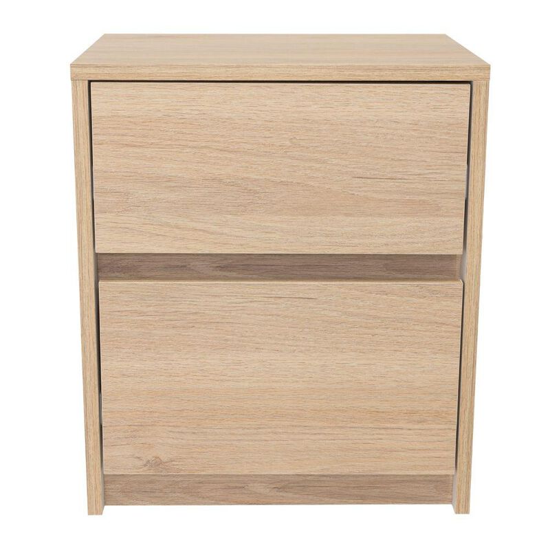 Bur&oacute; Ozzan Beige y Blanco Con Dos Cajones Virtu... image number null