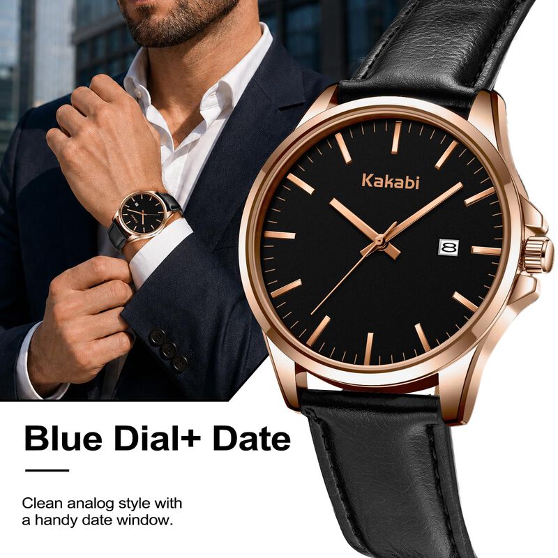 Reloj Kakabi De 43 mm Con Correa De Cuero Y Mov... image number null
