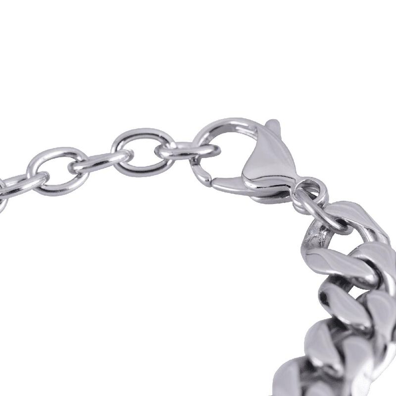 Pulsera Hombre, Brazalete Esclava Plata Oro, Re... image number null