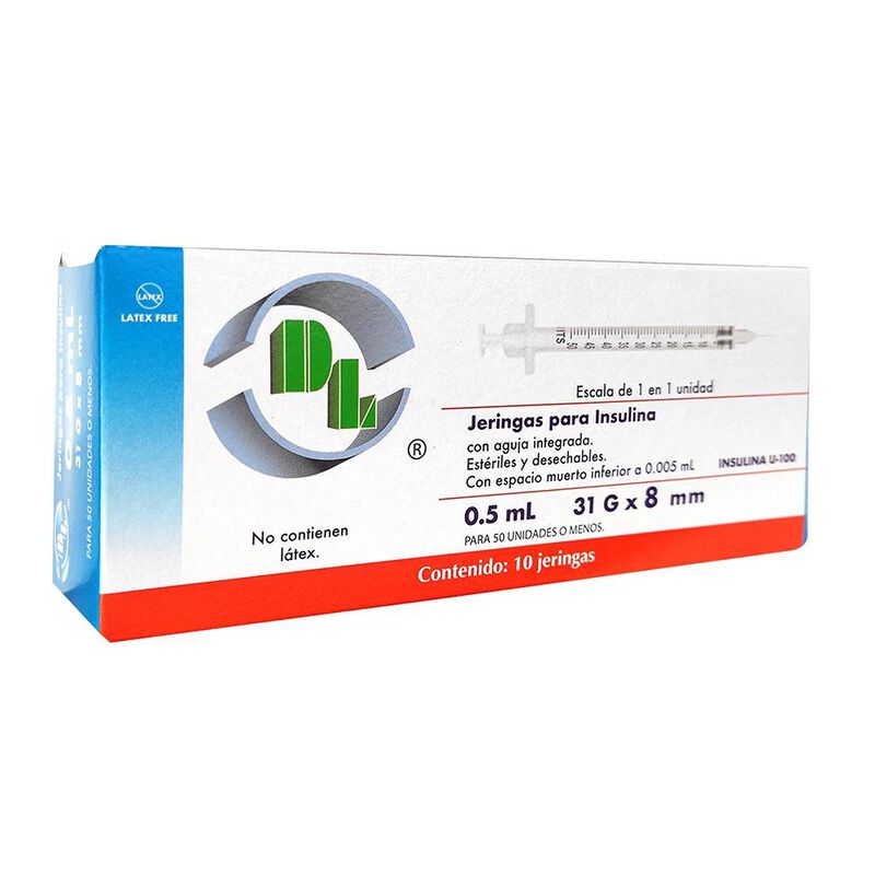 Jeringa Deschable Para Insulina Dl 0.5ml 31g X ... image number null