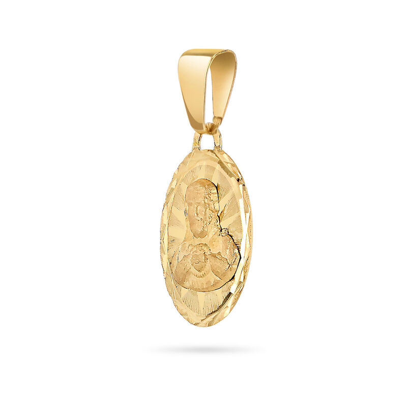 Medalla Ovalada Oro Amarillo 14K Sagrado Corazo... image number null