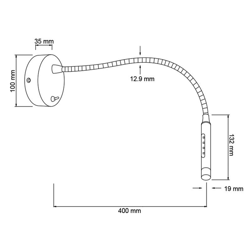 Lampara Para Lectura Satinado 2w Luz Suave Cáli... image number null