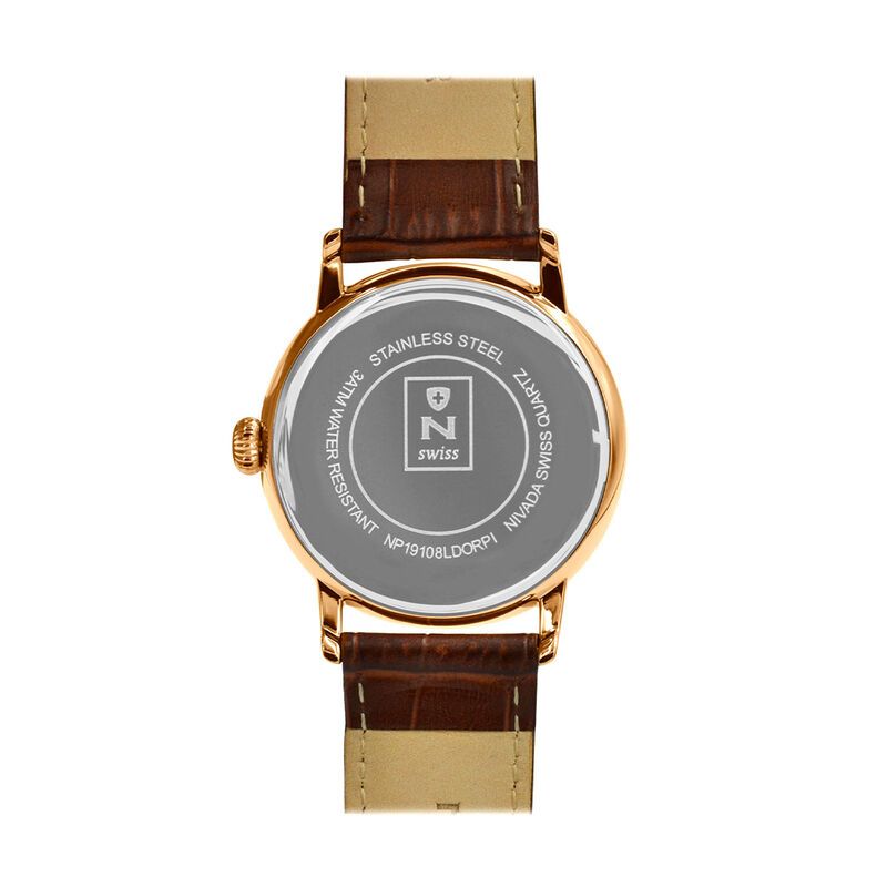 Reloj Nivada Executive Dama Dorado Rosa Plata &Iacute;... image number null