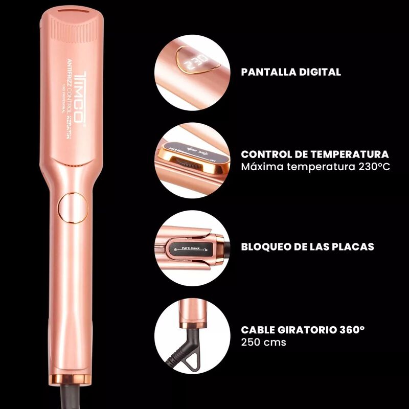 Alaciadora Timco Antifrizz Control Keratin Ros... image number null
