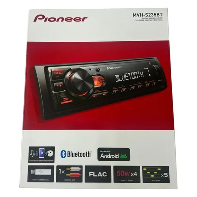 Autoestéreo Pioneer MVH-S235BT 1DIN Bluetooth 5... image number null