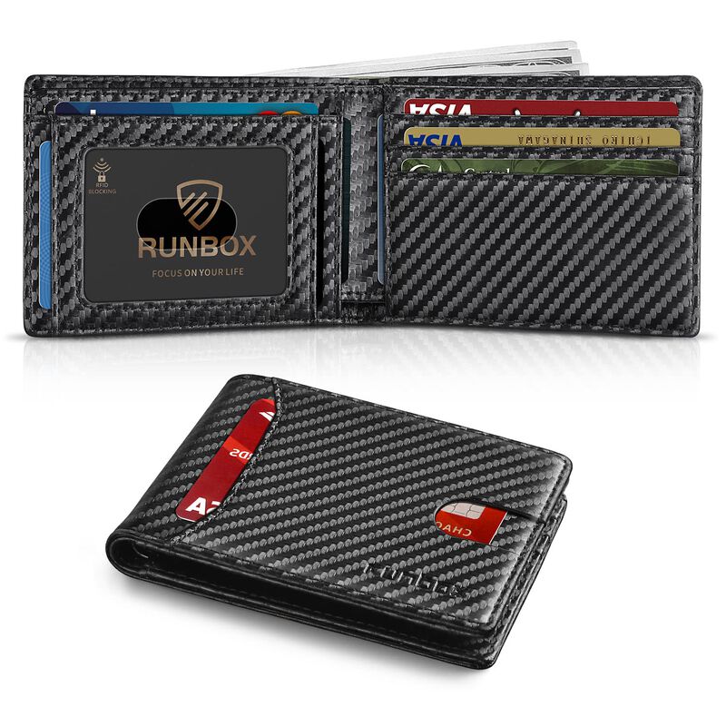 Cartera Runbox Slim De Piel Con Bloqueo Rfid Pa... image number null