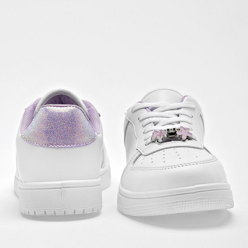 Leds Tenis Para Mujer Blanco Lila Cod 128728-e image number null