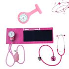 Kit Bauman&oacute;metro Aneroide Y Estetoscopio De Una Campana + Reloj De Enfermer&iacute;a De Regalo