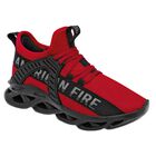 American Fire Tenis deportivo para hombre rojo negro