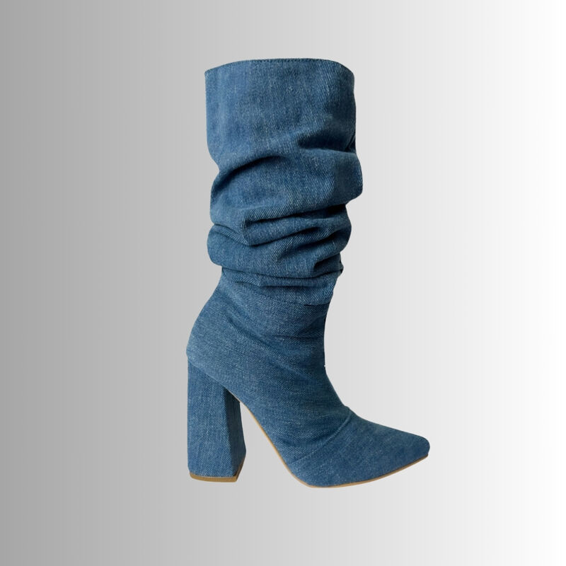 BOTA EFECTO CORRUGADO MALABIS BOT-1005 AZUL CON... image number null