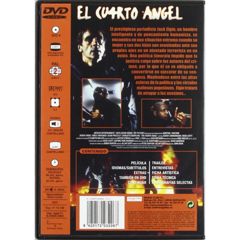 El Cuarto &Aacute;ngel [dvd] (2001) The Fourth Angel image number null