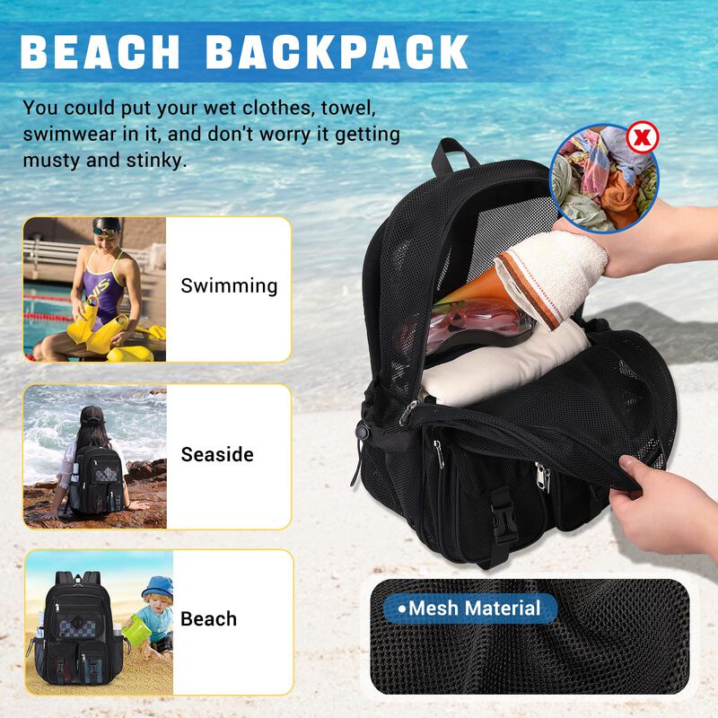 Mochila Moonbaby De Malla Para Escuela Heavy Du... image number null