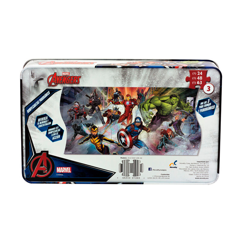 Rompecabezas de los Avengers Panor&aacute;mico 3 en 1 image number null