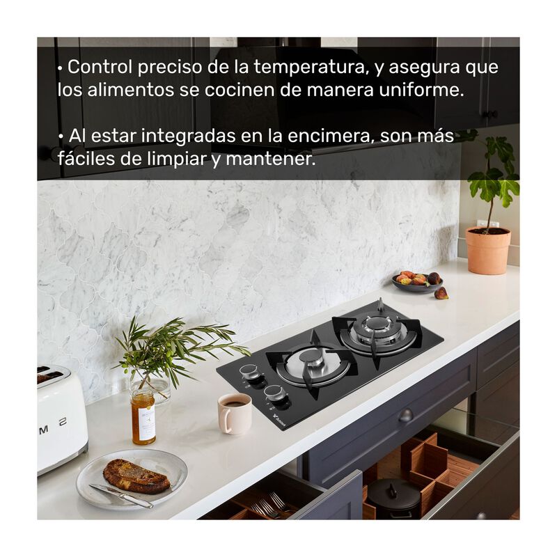 Parrilla 2 Quemadores Premium Cristal Templado ... image number null