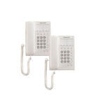 Combo 2 Piezas Tel&eacute;fono Fijo Panasonic KX-TS550MEW Blanco con 10 Memorias de Marcaci&oacute;n R&aacute;pida, Montaje en Pared y Remarcado para Oficina o Casa