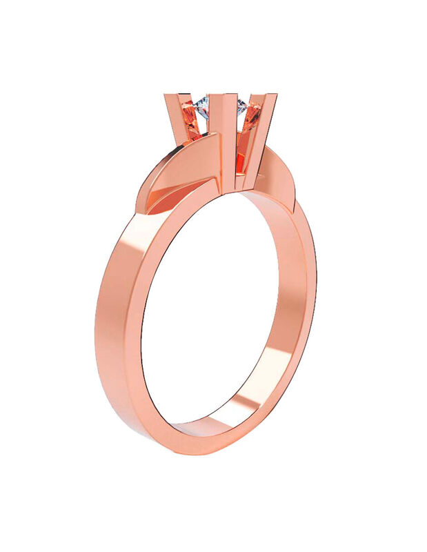 Anillo de Compromiso de 14K con Diamante de Lab... image number null