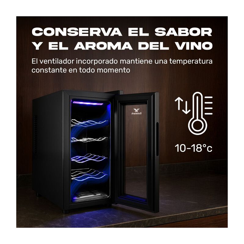 Cava Enfriador Vinos 8 Botellas Frigobar Exclus... image number null