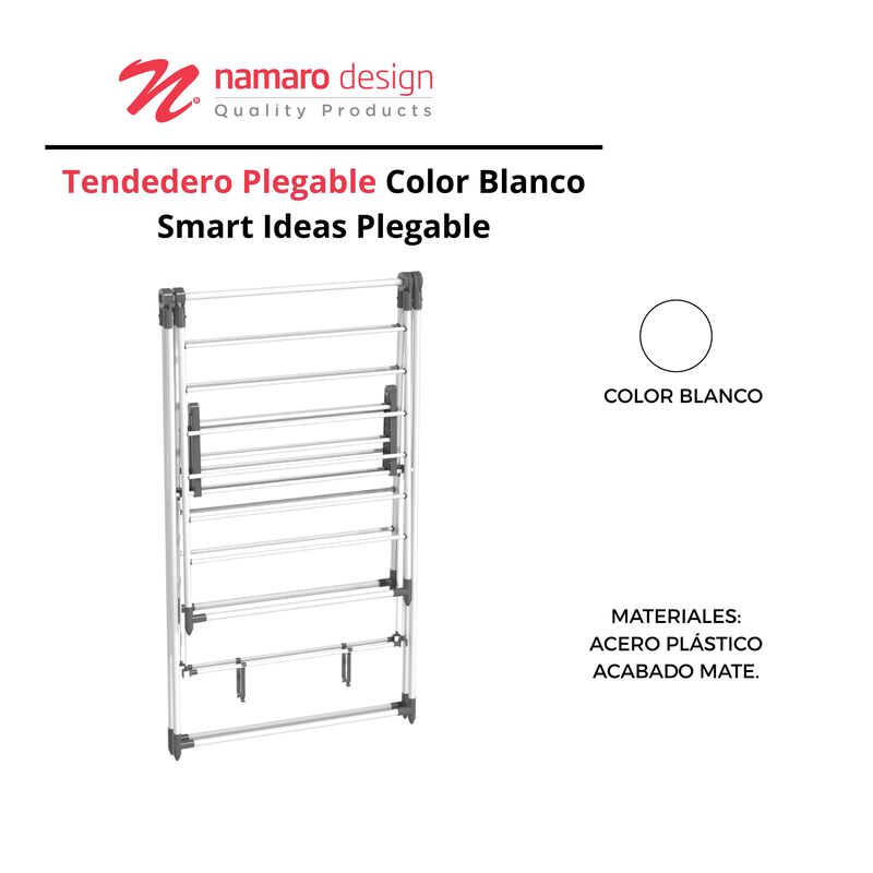 Tendedero Plegable Color Blanco Smart Ideas image number null