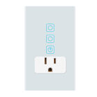 Apagador con Contacto Inteligente WiFi 2 Botones T&aacute;ctiles y 1 Enchufe, Cable Neutro, Compatible con App m&oacute;vil y Asistentes de voz