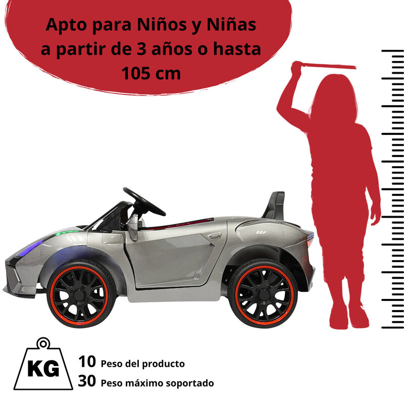 Montable Electrico para Ni&ntilde;os Carro Deportivo B... image number null