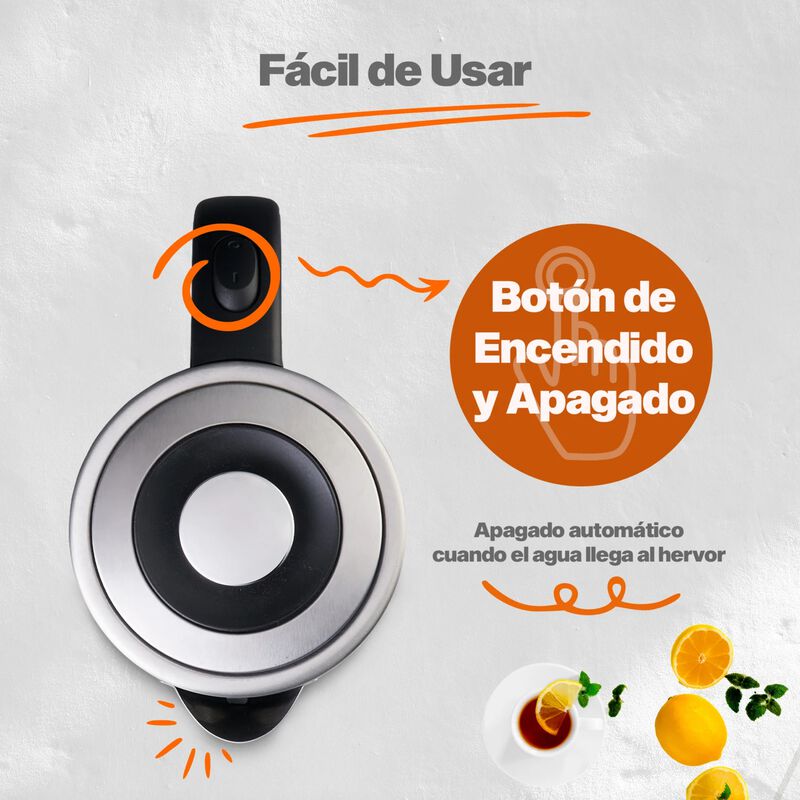 Tetera El&eacute;ctrica Steel-Fuse MasterChecf By Huke... image number null