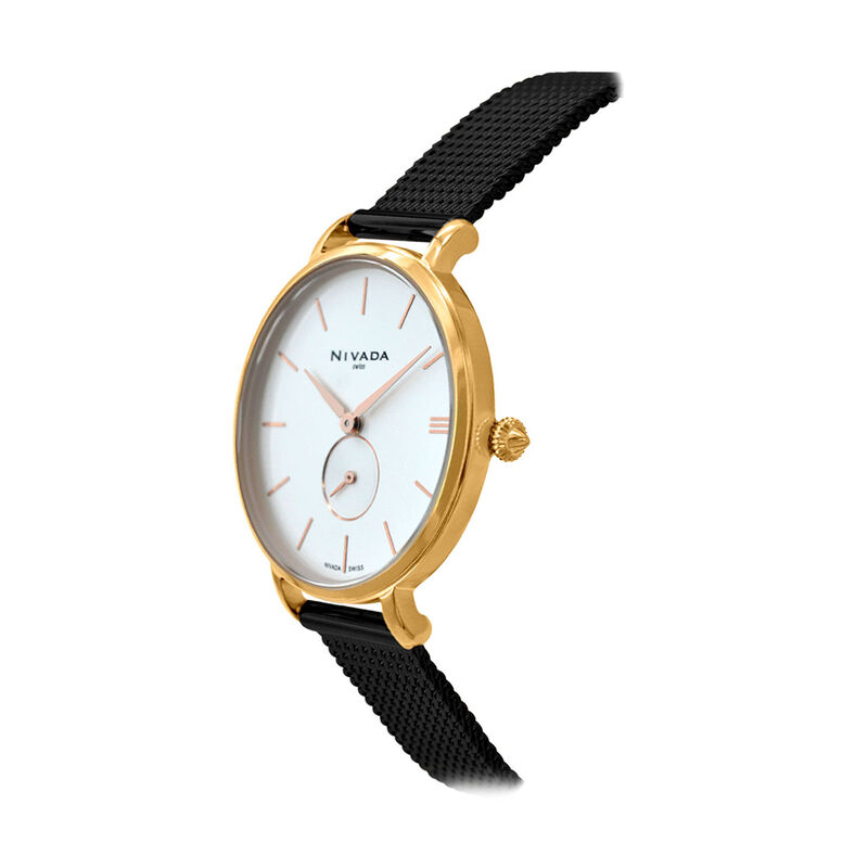 Reloj Nivada Diplomat Dama Dor. Rosa Car. Blanc... image number null