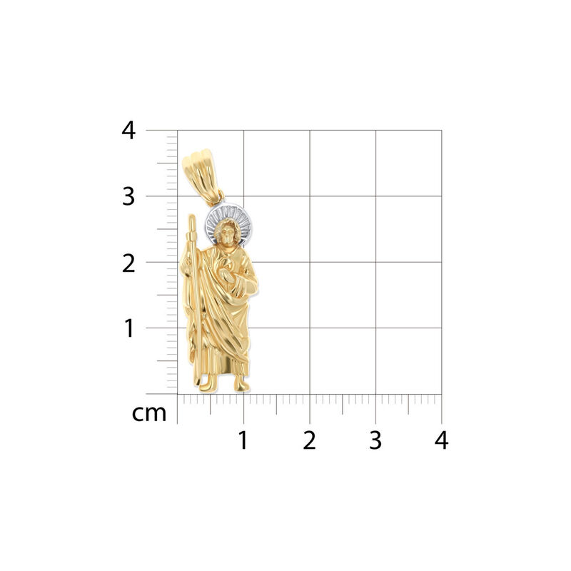 Medalla De San Judas Tadeo Oro Amarillo Con Pla... image number null
