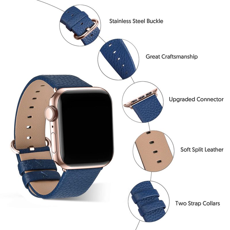 Correa De Reloj Fullmosa De Cuero Para Apple Wa... image number null