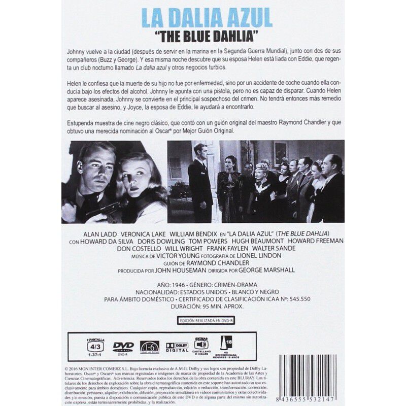 La Dalia Azul Dvd 1946 The Blue Dahlia image number null