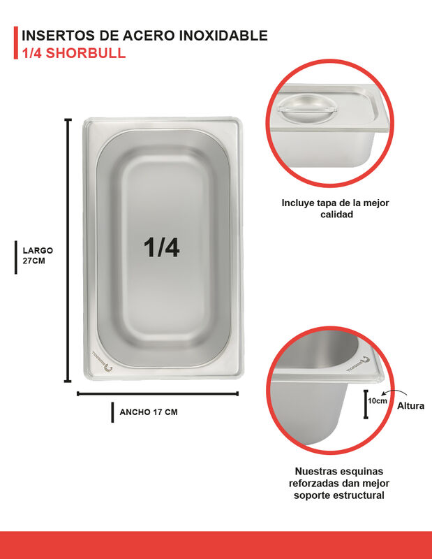 Inserto acero inoxidable cuarto 1/4 10 Shorbull image number null