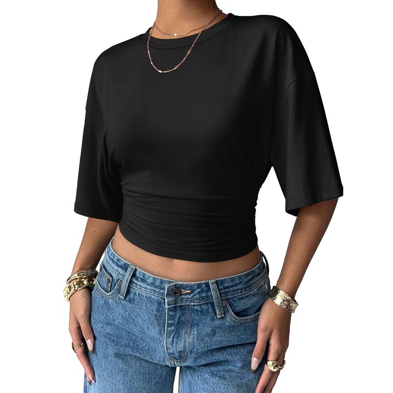 Camiseta Sampeel Cuello Redondo Manga Corta Neg... image number null